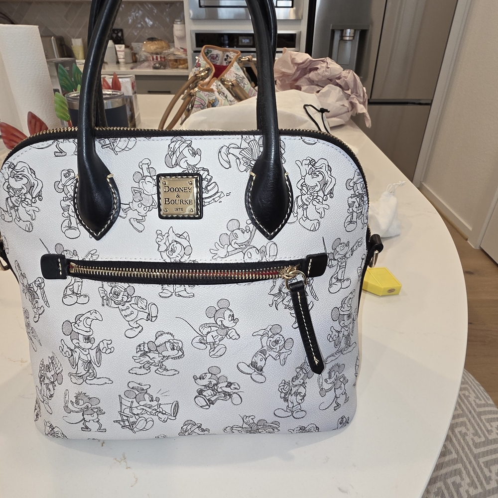 Dooney & Bourke White and Black Character Satchel